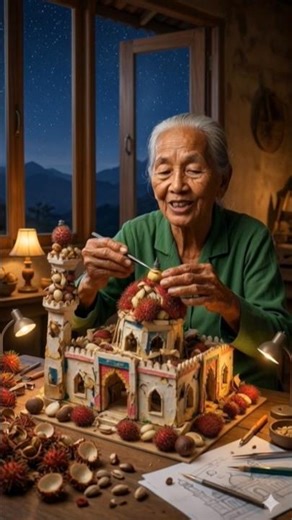 miniatur masjid || miniatur masjid nenek buatan dari buah rambutan