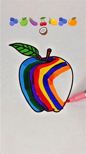 Colorful Apple Coloring 🍎