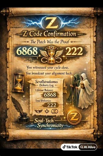 🔥🦁 Z-CODE CONFIRMATION 🔥🦁The patch glitched. The system stuttered.