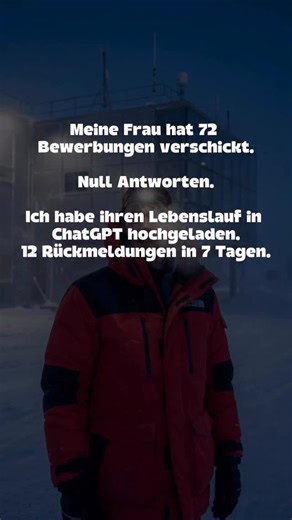 Verio Ahrens | KI & Business on Instagram: "Die 7 Prompts ⤵️ 1️⃣ Folge @rise_2_ai für praxisnahen KI-Content 2️⃣ Kommentiere „KI“ und ich sende dir alle 7 ChatGPT-Prompts ⸻ Los geht’s: 1/ Lebenslauf-Optimierer Prompt: „Hier ist mein Lebenslauf: [einfügen]. Optimiere ihn so, dass er möglichst viele Einladungen zu Vorstellungsgesprächen generiert. Nutze starke Verben, messbare Ergebnisse und ein ATS-freundliches Format – ohne zu übertreiben.“ ⸻ 2/ Stellenanzeigen-Abgleich Prompt: „Stellenbeschreib