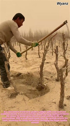 farm work vlog | digging up desert sapling by hand
