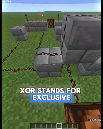 Day 3 of learning Minecraft Redstone. How does the XOR gate work? #minecraft #minecraftbuildings