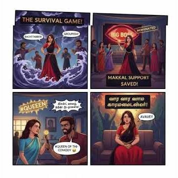 👑 DIVYA GANESH: The Queen of Resilience | Bigg Boss Tamil S9 Winning Journey (Comic Tribute)