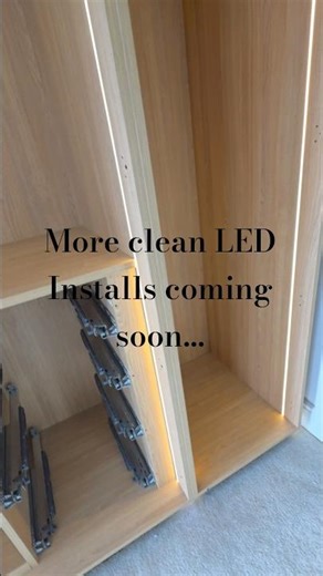 Cut to length. Press-fit. Perfect finish. LED strip lighting for fitted furniture #led#light#shorts