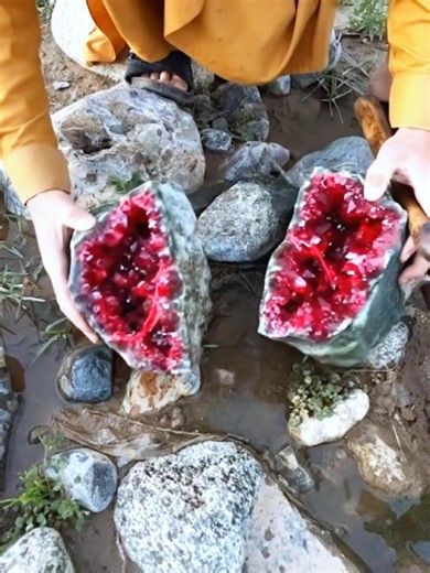 Red yaqot and Diamond combination | gems | crystal stone | $79000 #MINING #CRYSTAL #viral #foryoupage #fyp #GEM