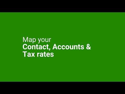 3. Map your Contact, Accounts & Tax rates