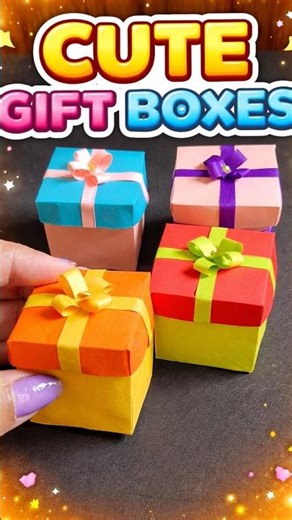 DIY Cute Gift Box 🎁 | Easy Paper Gift Box Making at Home | Creative Artist Ella's Trendz #shortfeed