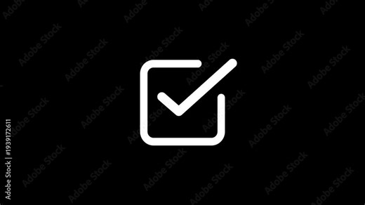 Check mark animation. check mark animation motion. Animated tick mark icon with circle loading animated on a black background approved 4k video