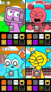 Lily,Tele,Aqua,Simon 💀💀 Test IQ Challenge Incredibox Sprunki #sprunki #pinki #oren #shorts | DotClax