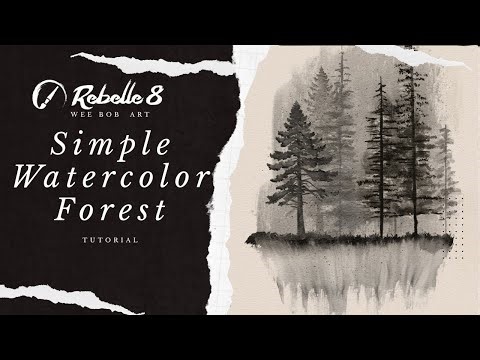 Simple Forest Watercolor in Rebelle 8 — Easy Digital Tutorial