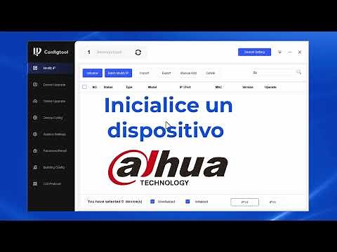 Inicializar equipos Dahua desde la aplicación ConfigTool