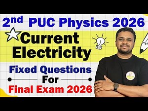 ⚡ Score 13/13 in Current Electricity | 2nd PUC Physics Important Questions | 2nd puc Final exam