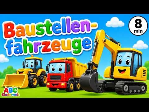 Bagger, Laster & Kran 🚧 Baustellenfahrzeuge lernen für Kleinkinder