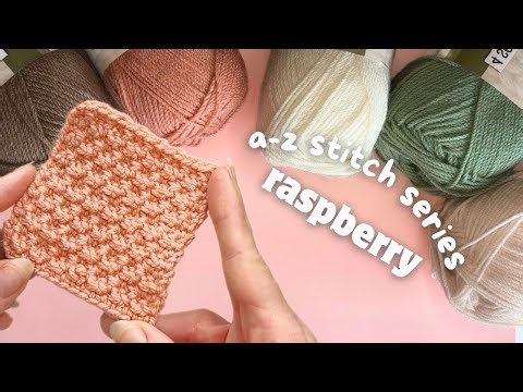 raspberry stitch coaster tutorial | a-z crochet stitch series episode 18