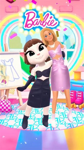 My Talking Angela ➕ Barbie New Update #mytalkingangela2 #barbie #cosplay #newupdates #shorts
