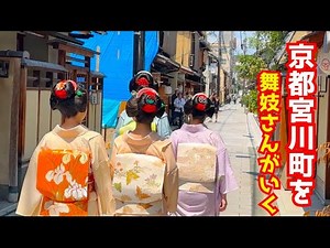 八朔を終えた京都祇園の宮川町の歴史的伝統的街並みに外国人も少ないゆったりとした夏の日が訪れる