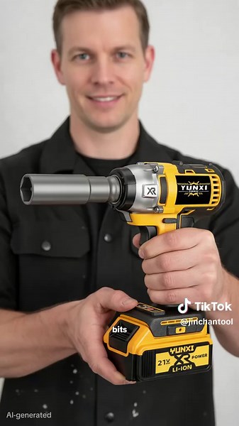 YUNXI 350N 21V Cordless Impact Wrench & Drill Kit with Battery (1 or 2 batteries optional)Charger Complete Drill Bit & Sleeve Accessories for Car Repair Heavy DIY Gift for Father's Day brushless drill (see purchase details) #Cordless #Impact #Wrench #Drill #brushless