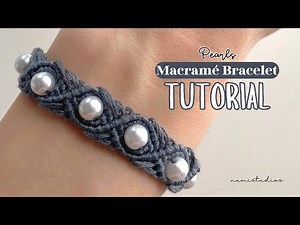 How to Make a Beautiful Thread Bracelet with Pearls | Easy Macrame Bracelet Tutorial