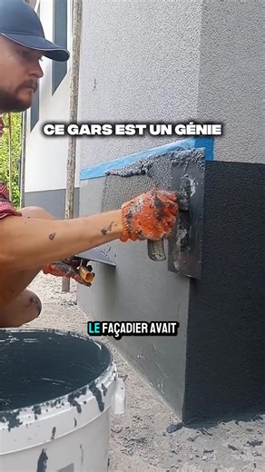 Pose de crépi coloré façade #astucetiktok #bricolage #astuce #viralvideos