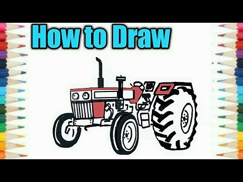 How to Draw a Tractor step by step very easy by ck arts