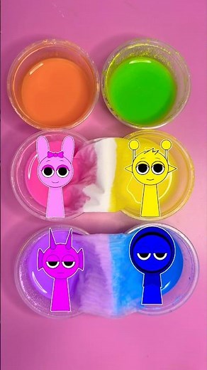 Purple + Blue + Pink + Yellow + Orange + Green #sprunki #colormixing #satisfying