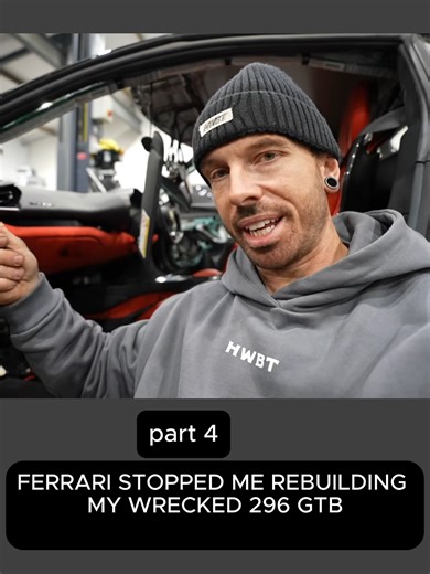 FERRARI STOPPED ME REBUILDING MY WRECKED 296 GTB #engineering #cartiktoks #turbo #mustang