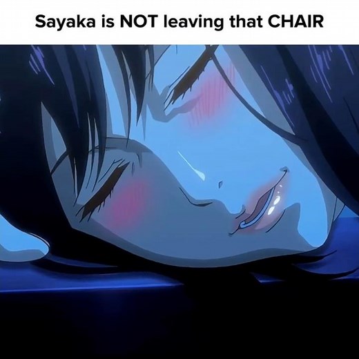 Sayaka is NOT leaving that CHAIR #kakegurui