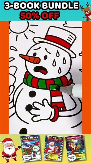 Perfect for Your Holiday Fun! Snowman with Sunscreen from Holiday Giggles Coloring Book