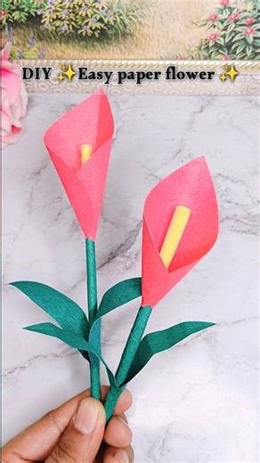 aesthetic flower from paper | easy and beautiful flower | paper flower diy #flowers #craft #shorts
