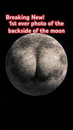 Breaking news! First ever photos of the backside of the moon! #moon #nasa #artemis2