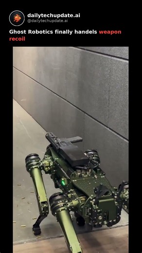 Ghost Robotics finally handels **weapon recoil** #ai ₹ #technology #viral #explorepage