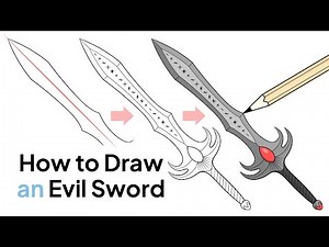 How to Draw an Evil Sword (8 Steps)