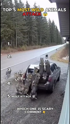 Top 5 Most wild animals attack 😨 #wild #moments