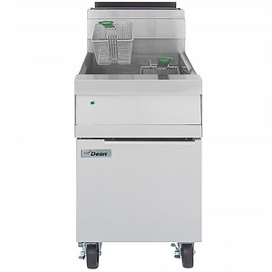 Dean by Frymaster D160G Liquid Propane Decathlon Gas Floor Fryer with 75 lb. Frypot and Thermatron Controls - 128,000 BTU
