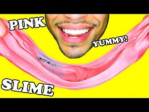 ASMR EDIBLE PINK SLIME CANDY MUKBANG YUMMY EATING SLIME SOUNDS