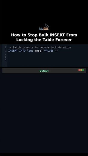 How to Stop Bulk INSERT From Locking the Table Forever #bulkinsert
