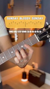 sunday bloody sunday (u2) guitar tutorial #learnguitar #guitarlesson #easyguitarsongs #acousticguitar #guitartutorial #u2 | Guitar Coaching Online