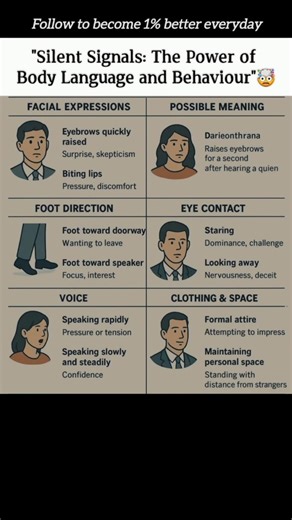"Silent Body language "🤯 #selfimprovement #motivation #shorts #ytshorts #discipline #viralshorts