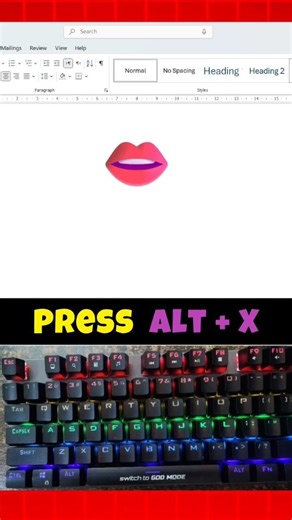 A1 COMPUTER CLASSES on Instagram: "👄1F444 और दबाइए ALT + X तुरंत बन जाएगा 😮 Emoji / Symbol 💻 Computer Tips & Tricks 📘 MS Word Shortcuts 🎓 Students के लिए बहुत उपयोगी 👉 ऐसे और Computer Tricks के लिए Follow करें #a1computerclasses #MSWordTips #AltXTrick #ComputerKnowledge #Shortcuts ReelsEducation HindiTech"