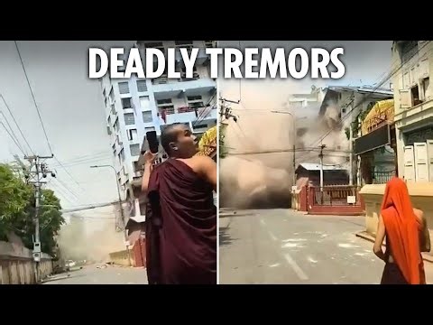 Apartment block collapses in Mandalay after huge Myanmar quake
