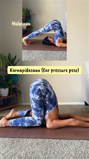 Ankita on Instagram: "✅Attempt Ear-pressure pose only after you’re comfortable with Plough. (Karnapidasana benefits • ear pressure pose • calming inversion • yoga for nervous system • stress relief yoga • quiet the mind • deep spinal stretch • restorative inversion • thyroid balance yoga • yoga for anxiety • fold inward • gentle advanced pose • healing through stillness • yoga for inner peace • listen to your breath)"
