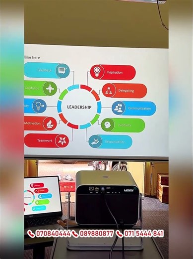 Projector Funflix M1 ម៉ាសុីនស្លាយ ប្រើសម្រាប់ប្រជុំ បង្រៀន ដាក់ហាង KTV និងកម្សាន្ត..(Full HD 1080P)