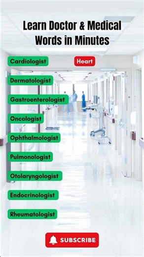 Doctor Vocabulary Made Easy: Learn the Names of Common Specialists