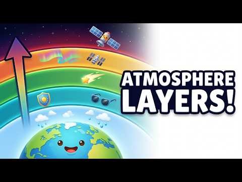 Earth’s Atmosphere Layers for Kids 🌍 | Troposphere to Exosphere!