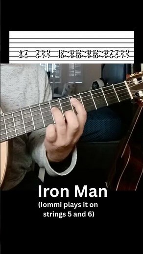 Iron Man Riff Guitar Tutorial