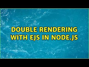 Double rendering with EJS in node.js