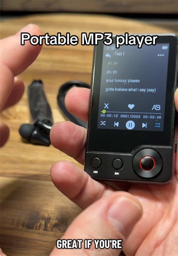 Portable MP3 player with 128GB built in and expandable with a 512GB card. #mp3 #musicplayer #kidsactivities #gymlover #lightweight