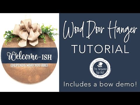 DIY Wood Round Door Hanger Tutorial
