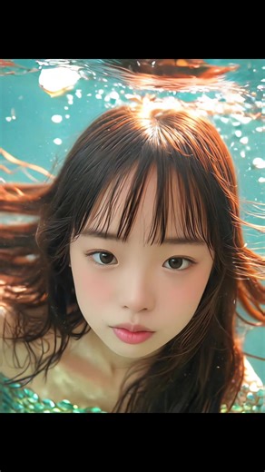 流行中のAIマーメイド変身動画