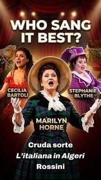 Who sang Cruda Sorte best? #divas #opera #marilynhorne #ceciliabartoli #rossini @metopera